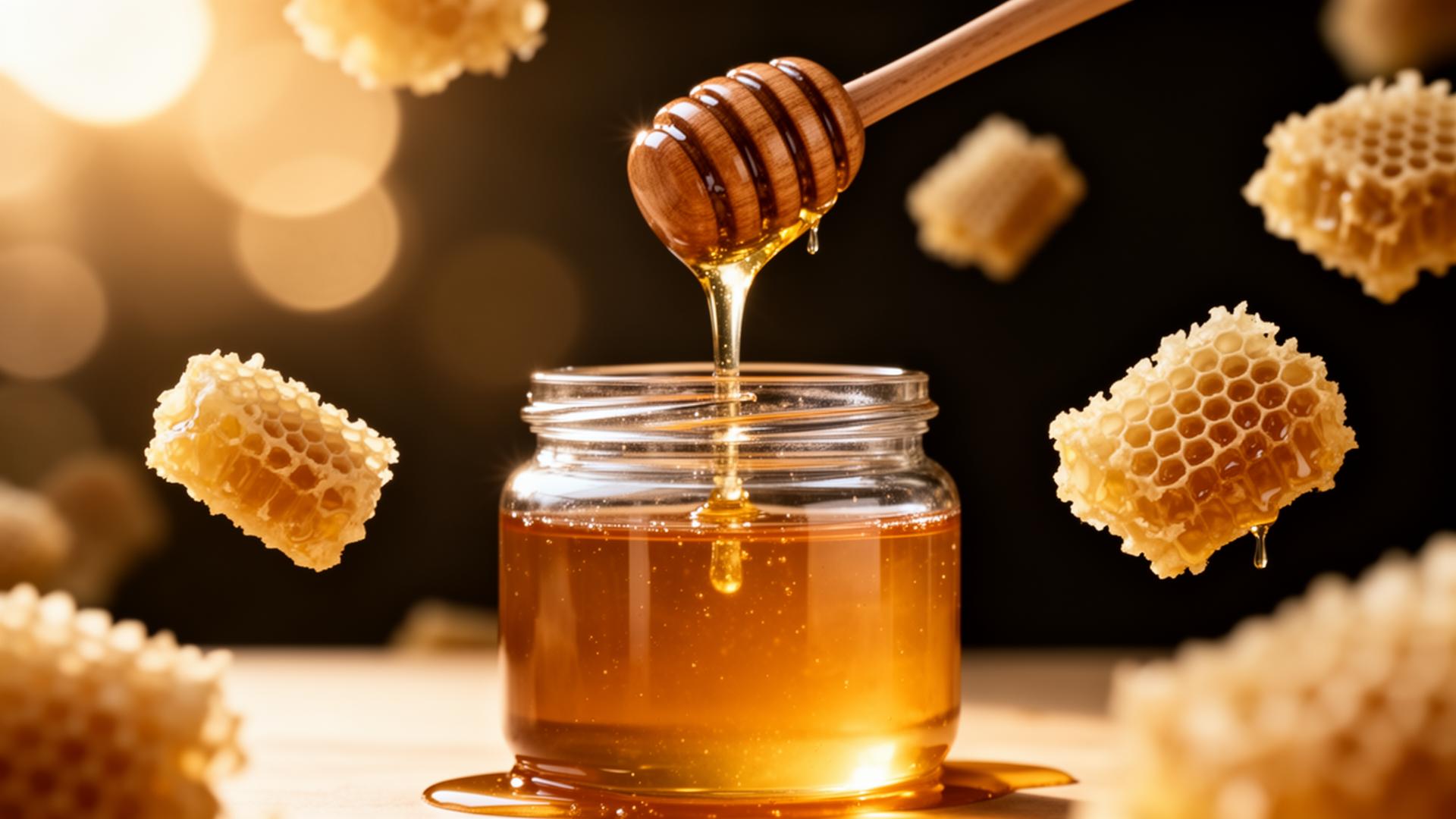 Pure organic honey jar